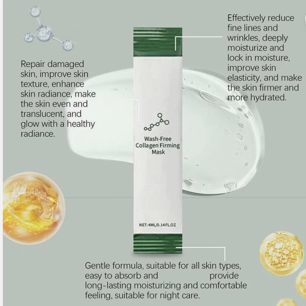8 Pcs Collagen Sleeping Facial Masks Skincare Moisturizing Firming Hydrati